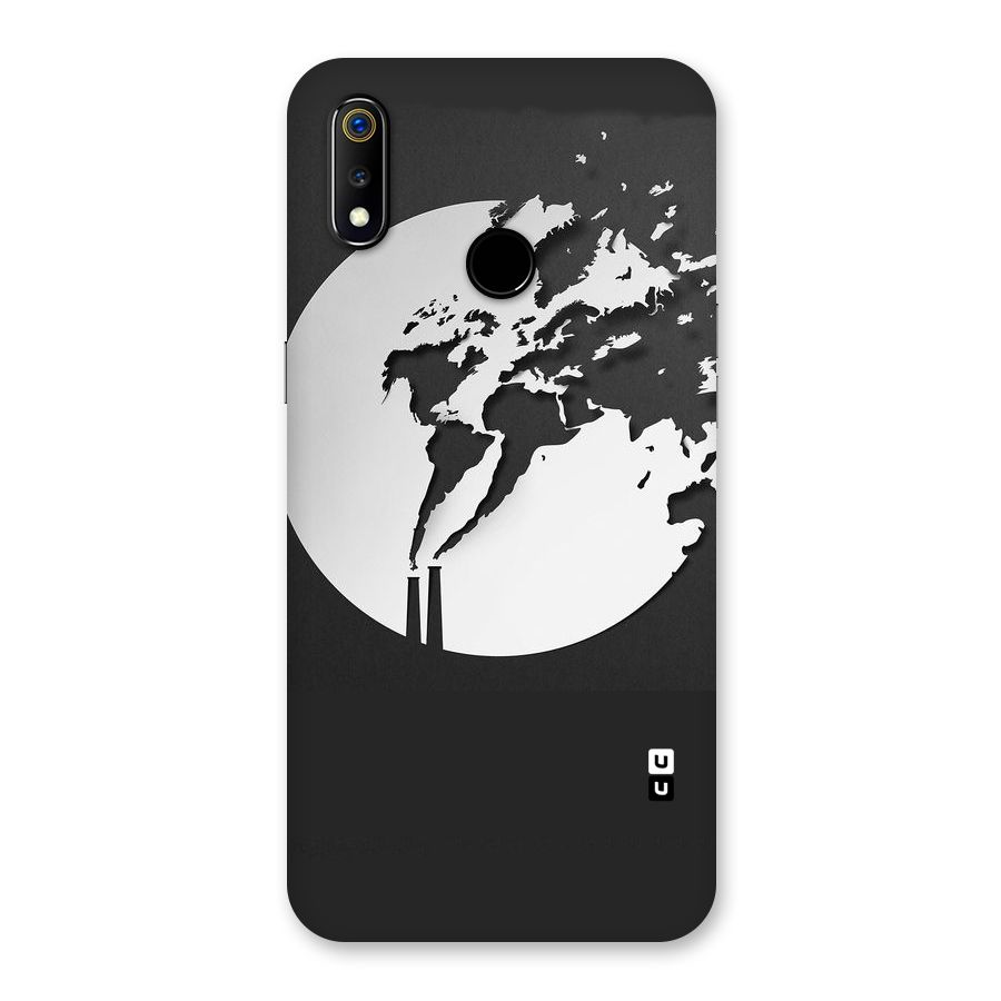 Disorted Design Black Back Case for Realme 3
