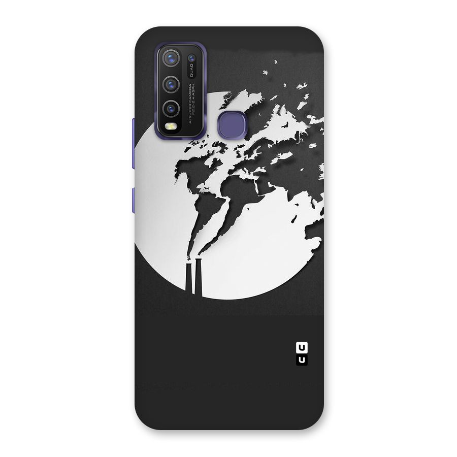 Disorted Design Black Back Case for Vivo Y30