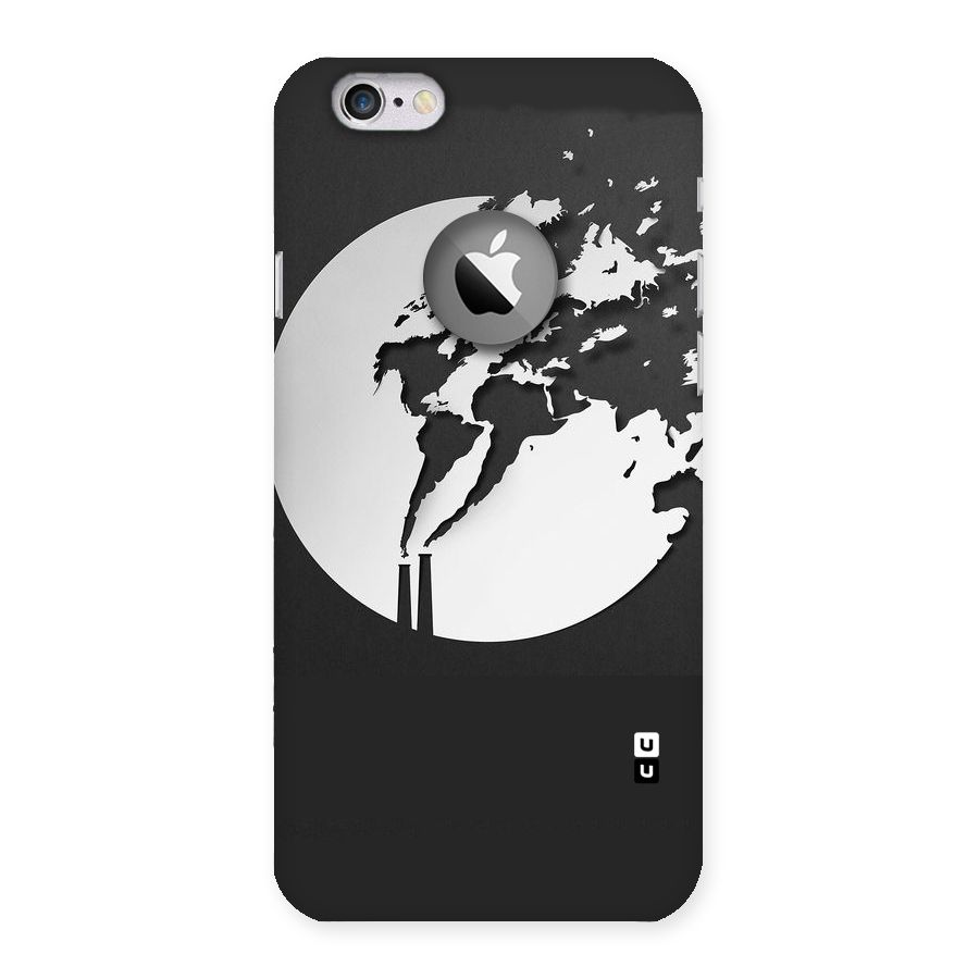 Disorted Design Black Back Case for iPhone 6 Logo Cut