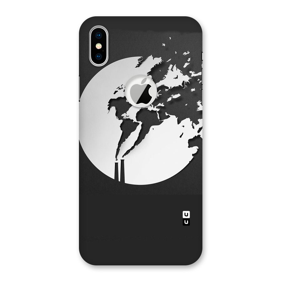 Disorted Design Black Back Case for iPhone X Logo Cut