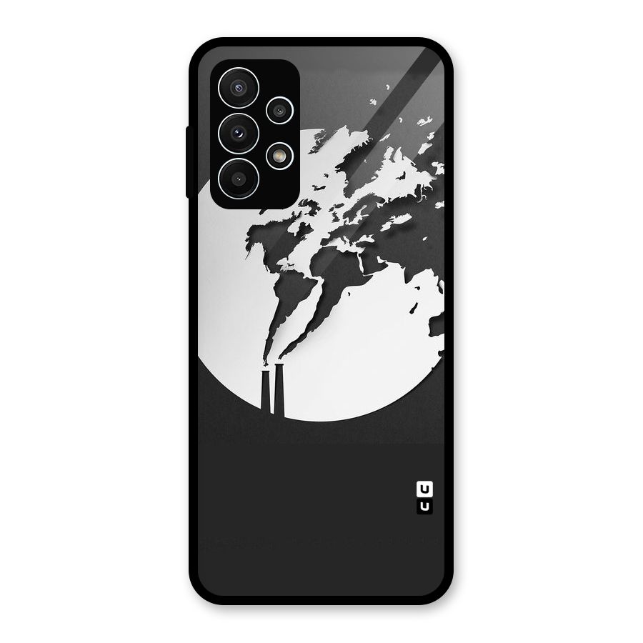 Disorted Design Black Glass Back Case for Galaxy A23