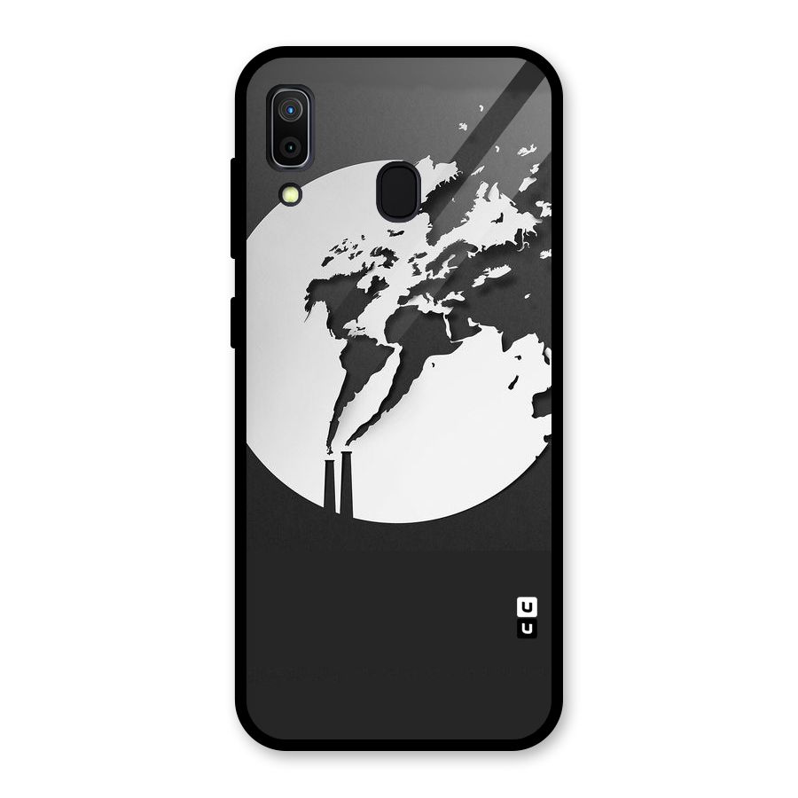 Disorted Design Black Glass Back Case for Galaxy A30