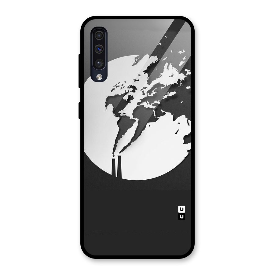 Disorted Design Black Glass Back Case for Galaxy A30s