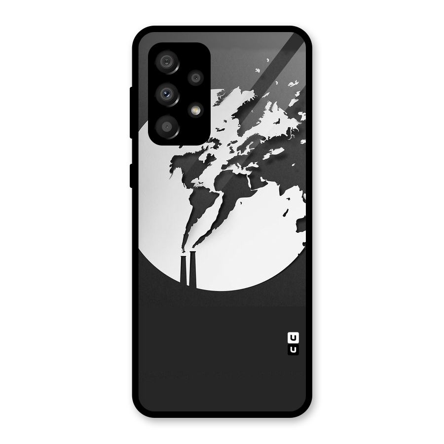Disorted Design Black Glass Back Case for Galaxy A32