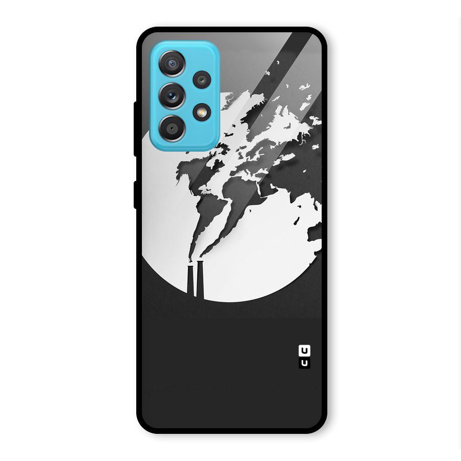 Disorted Design Black Glass Back Case for Galaxy A52s 5G