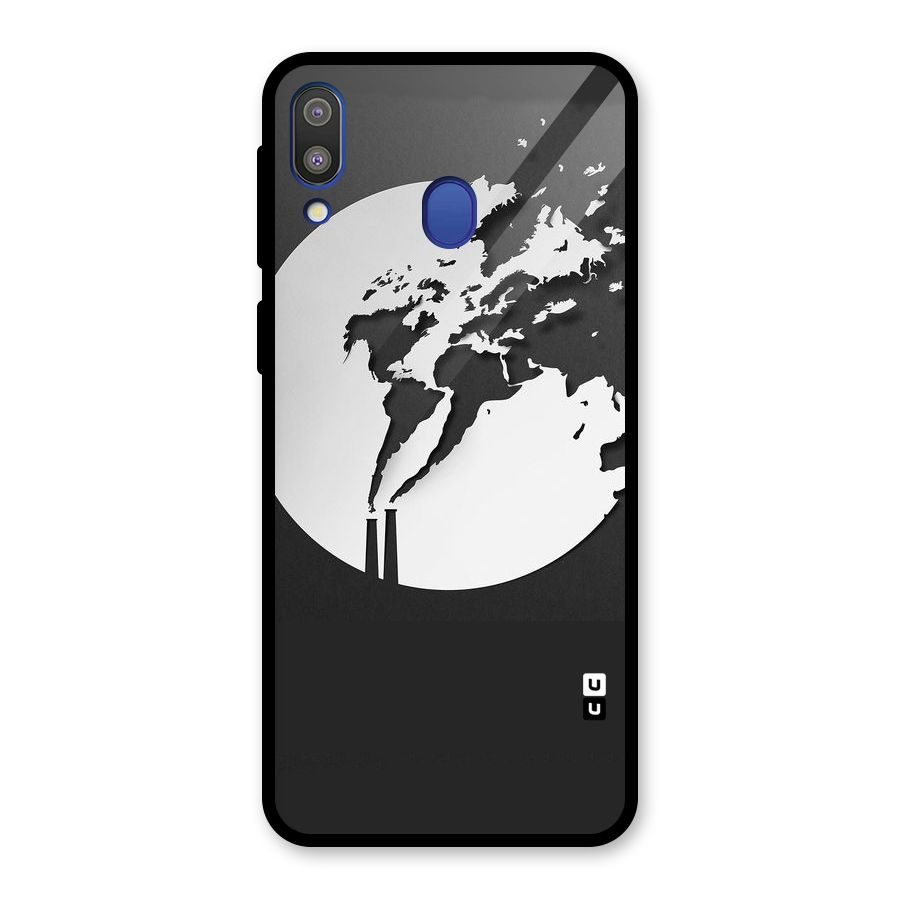 Disorted Design Black Glass Back Case for Galaxy M20