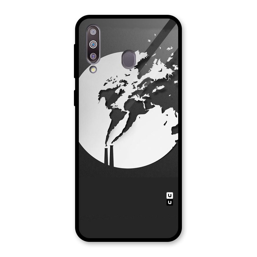 Disorted Design Black Glass Back Case for Galaxy M30
