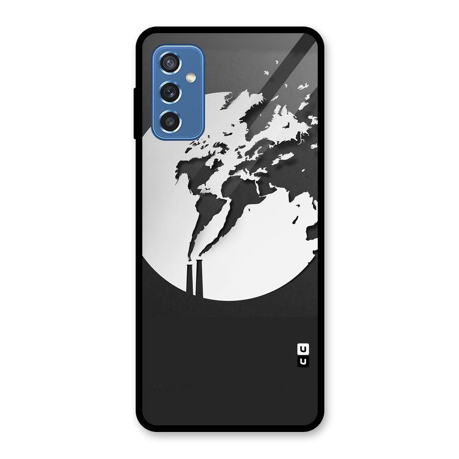 Disorted Design Black Glass Back Case for Galaxy M52 5G
