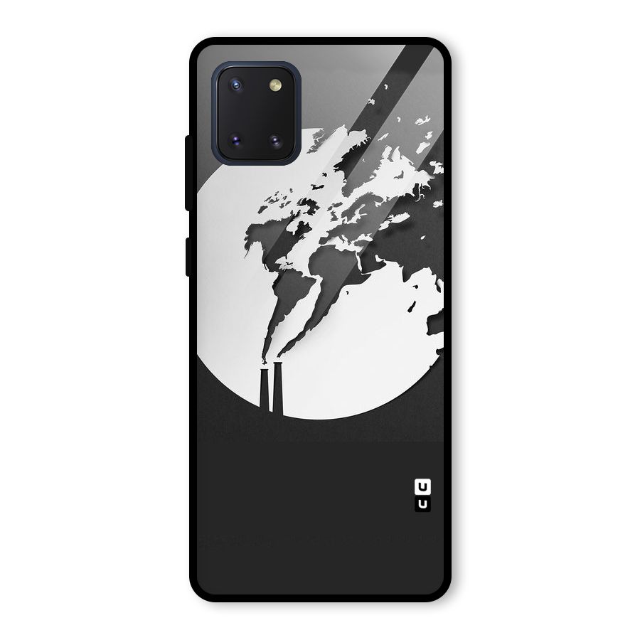 Disorted Design Black Glass Back Case for Galaxy Note 10 Lite
