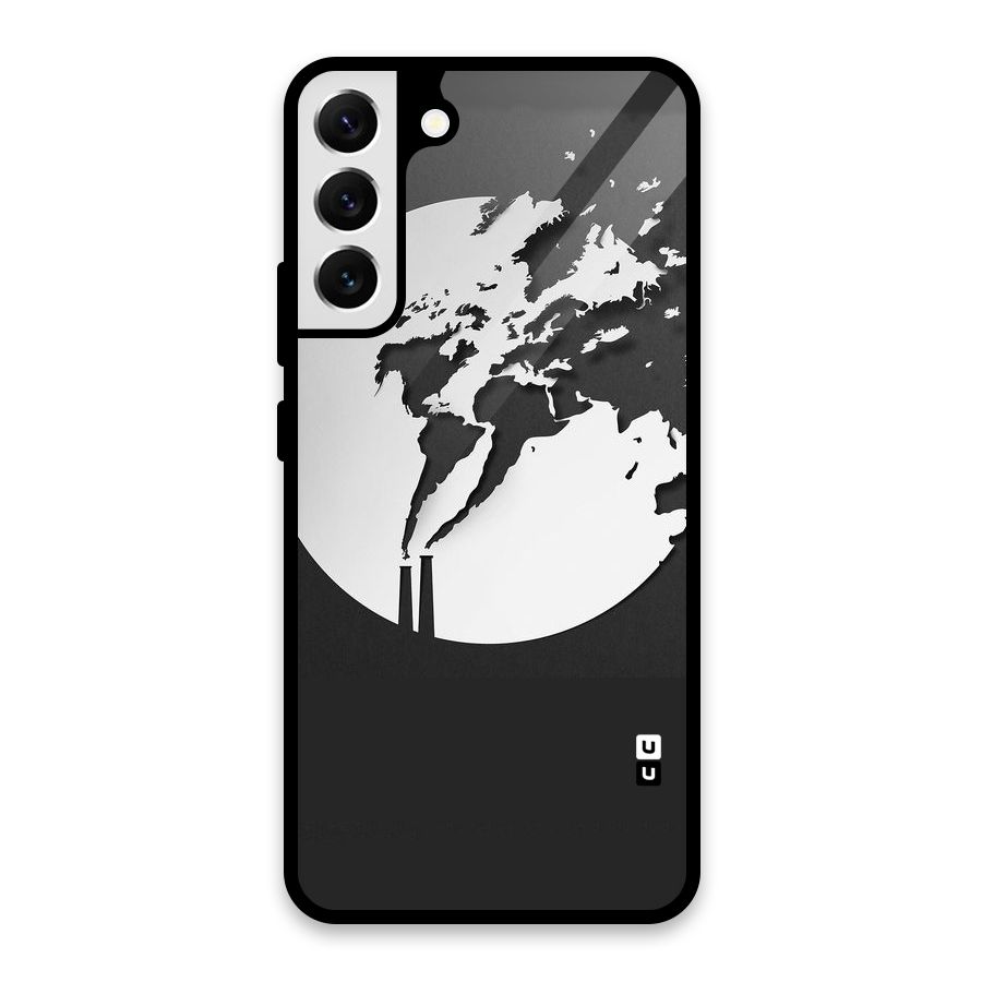 Disorted Design Black Glass Back Case for Galaxy S22 Plus 5G