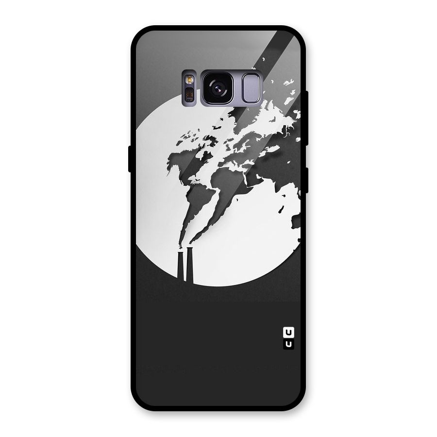 Disorted Design Black Glass Back Case for Galaxy S8