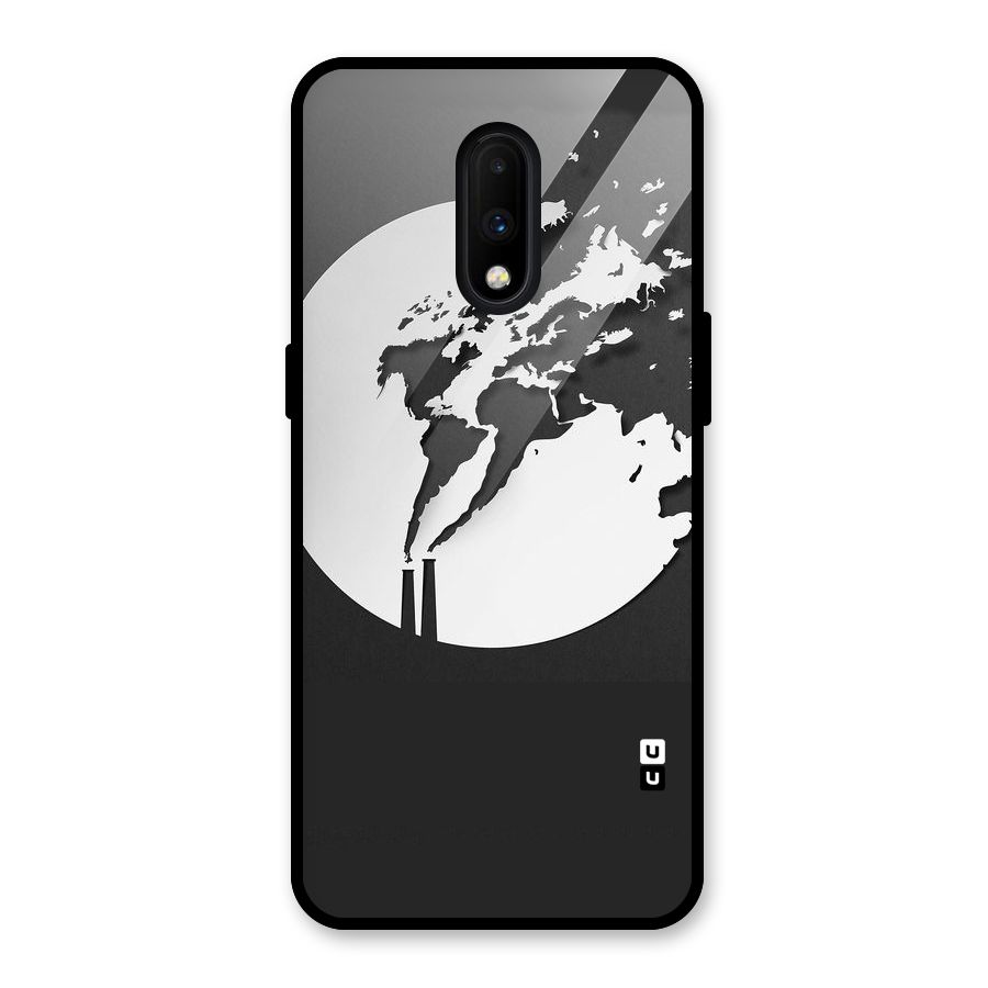 Disorted Design Black Glass Back Case for OnePlus 7
