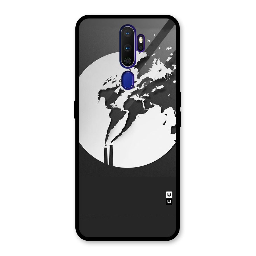Disorted Design Black Glass Back Case for Oppo A9 (2020)