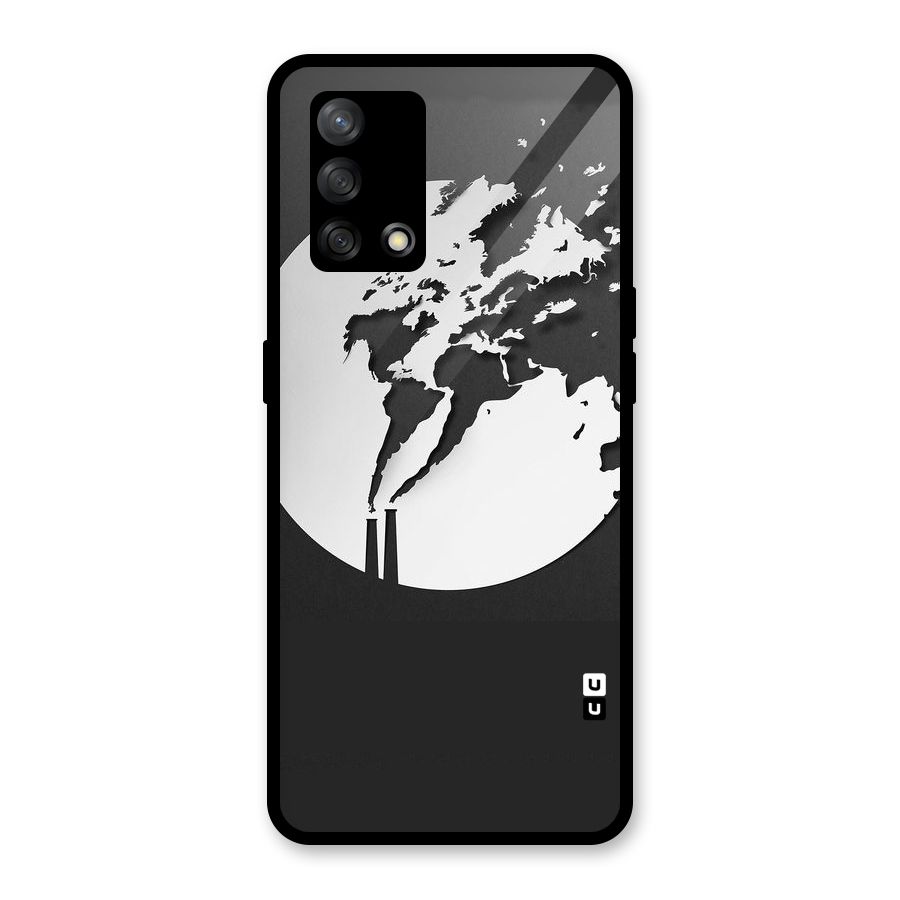 Disorted Design Black Glass Back Case for Oppo F19