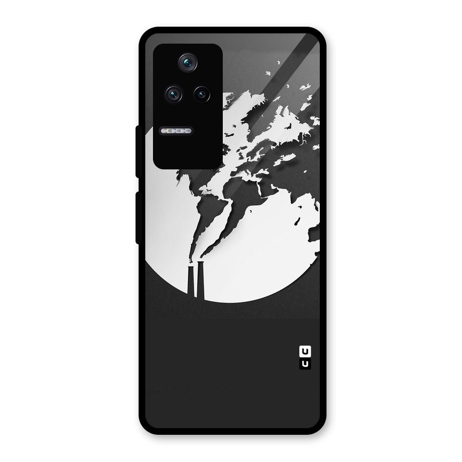 Disorted Design Black Glass Back Case for Poco F4 5G
