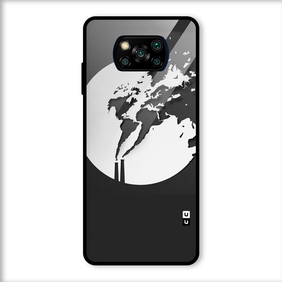 Disorted Design Black Glass Back Case for Poco X3