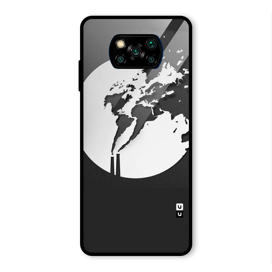 Disorted Design Black Glass Back Case for Poco X3 Pro
