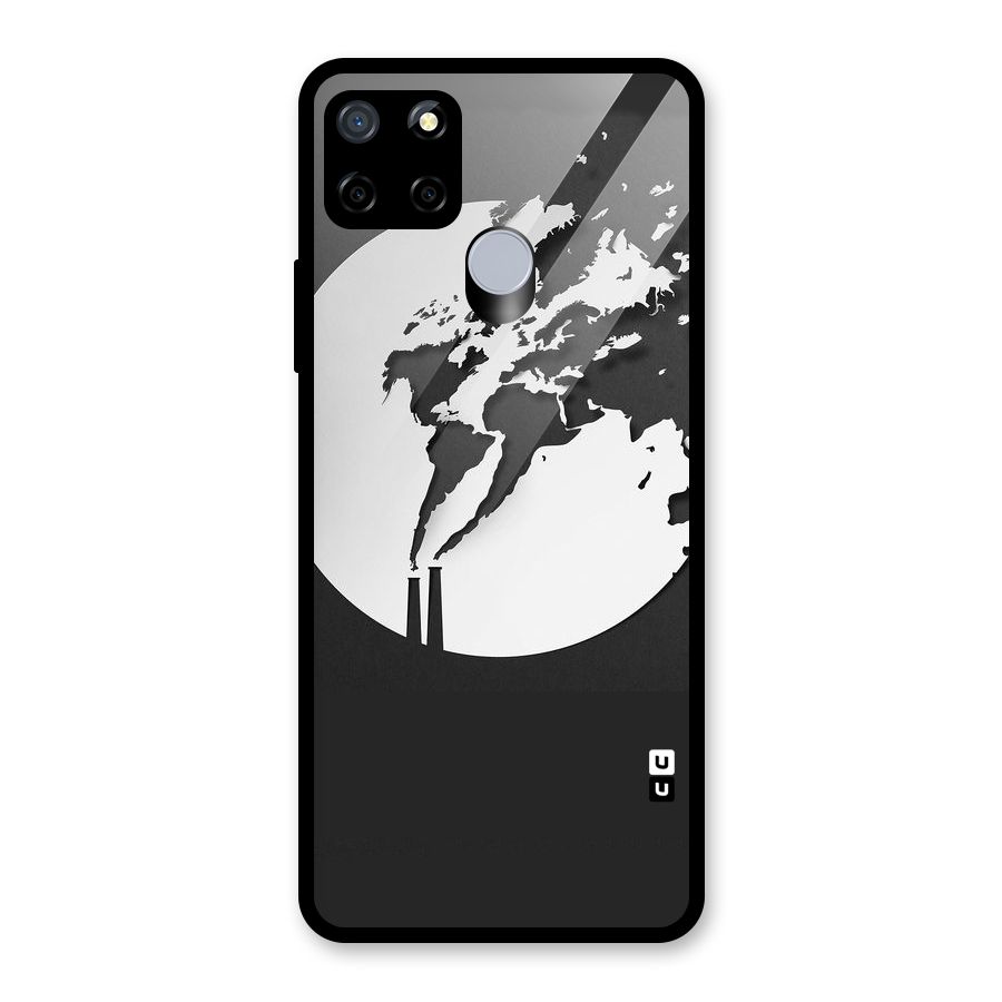 Disorted Design Black Glass Back Case for Realme C12