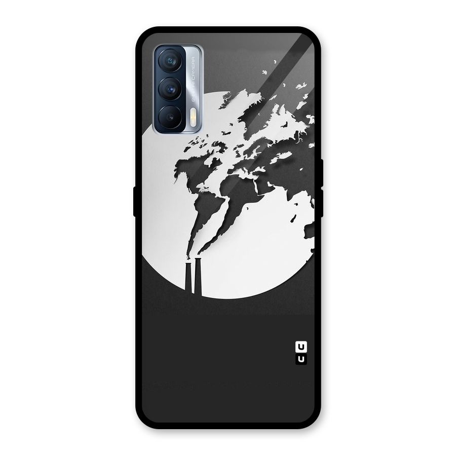 Disorted Design Black Glass Back Case for Realme X7