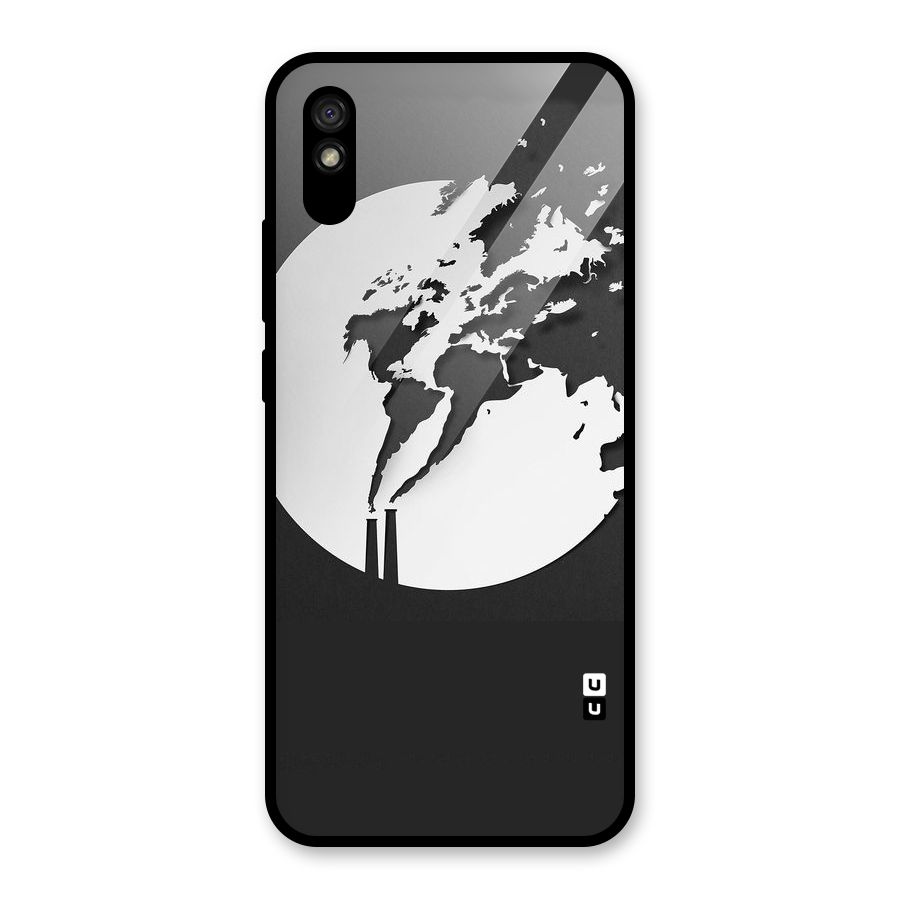 Disorted Design Black Glass Back Case for Redmi 9A