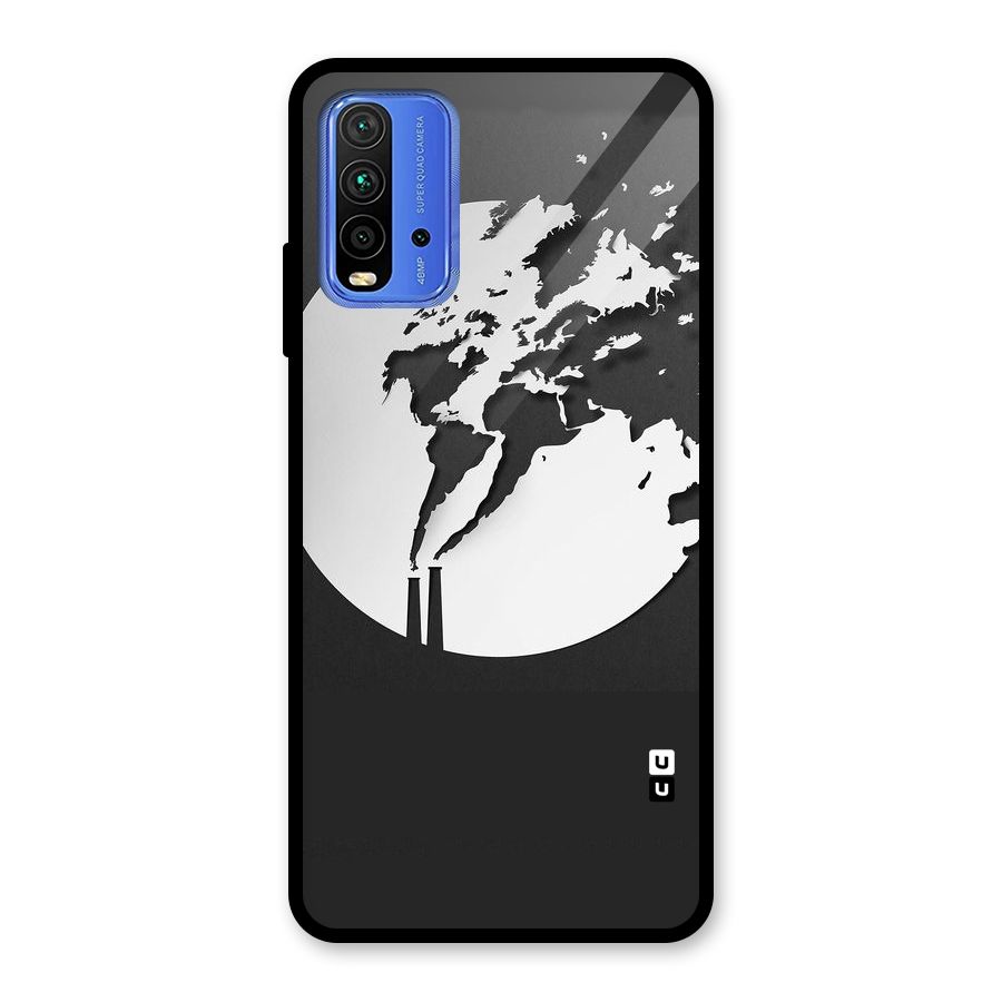 Disorted Design Black Glass Back Case for Redmi 9 Power