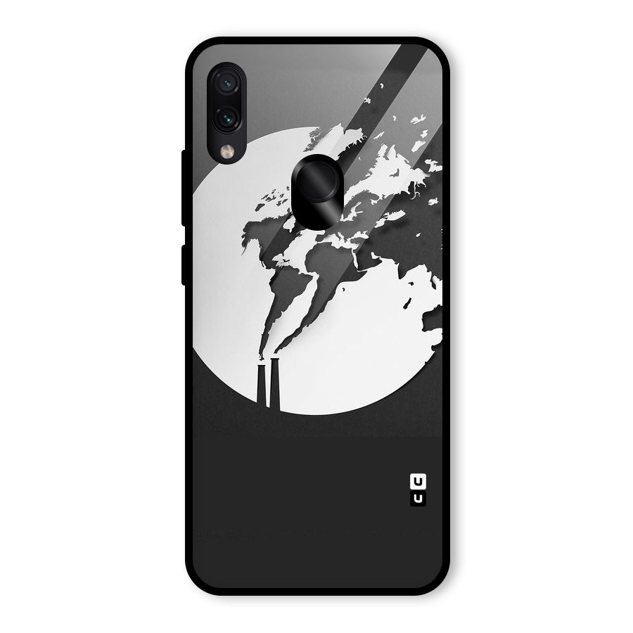 Disorted Design Black Glass Back Case for Redmi Note 7