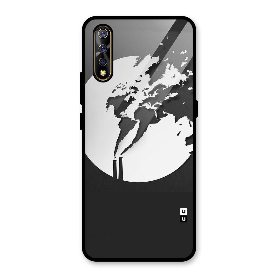 Disorted Design Black Glass Back Case for Vivo S1