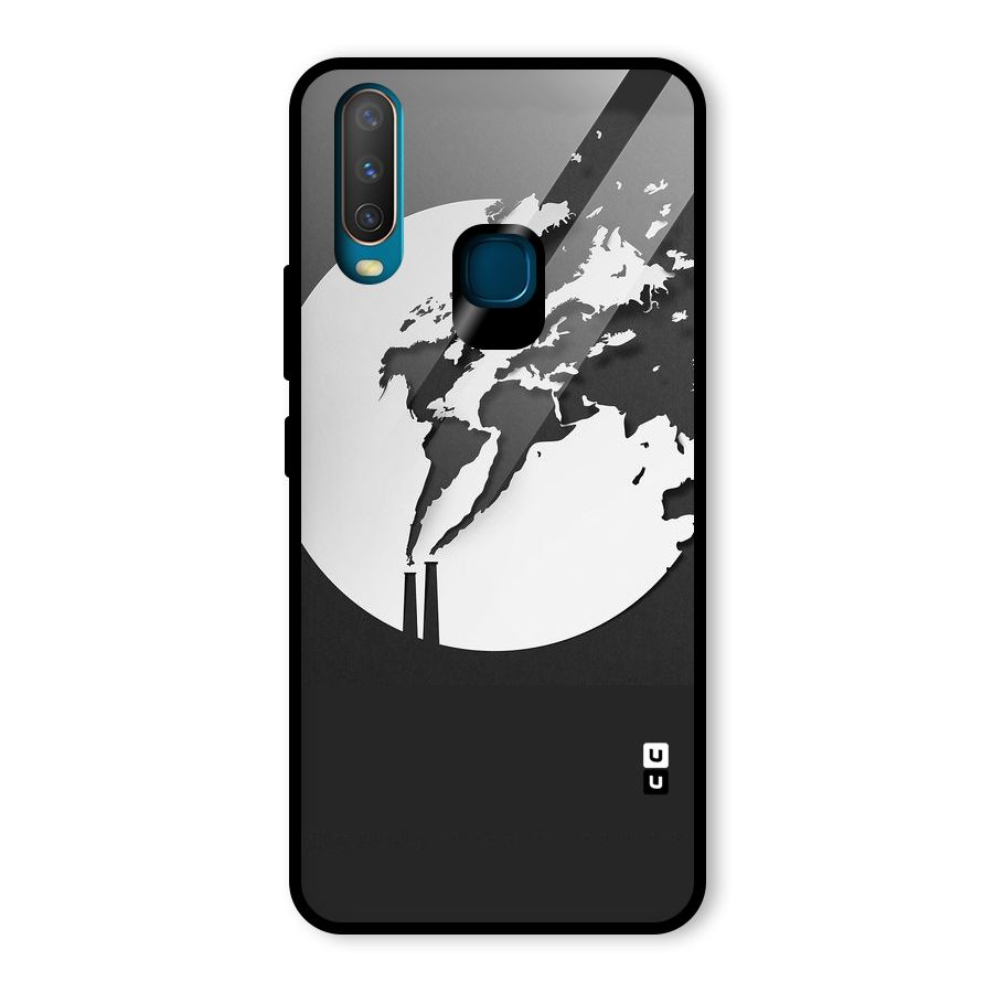 Disorted Design Black Glass Back Case for Vivo U10