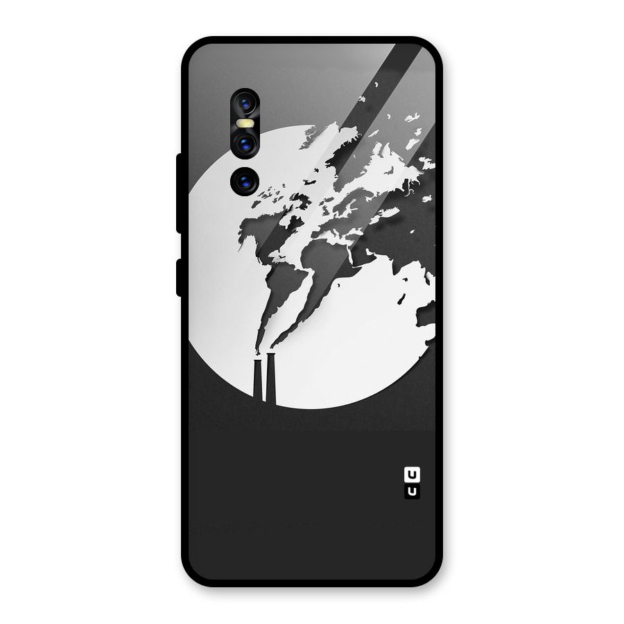 Disorted Design Black Glass Back Case for Vivo V15 Pro