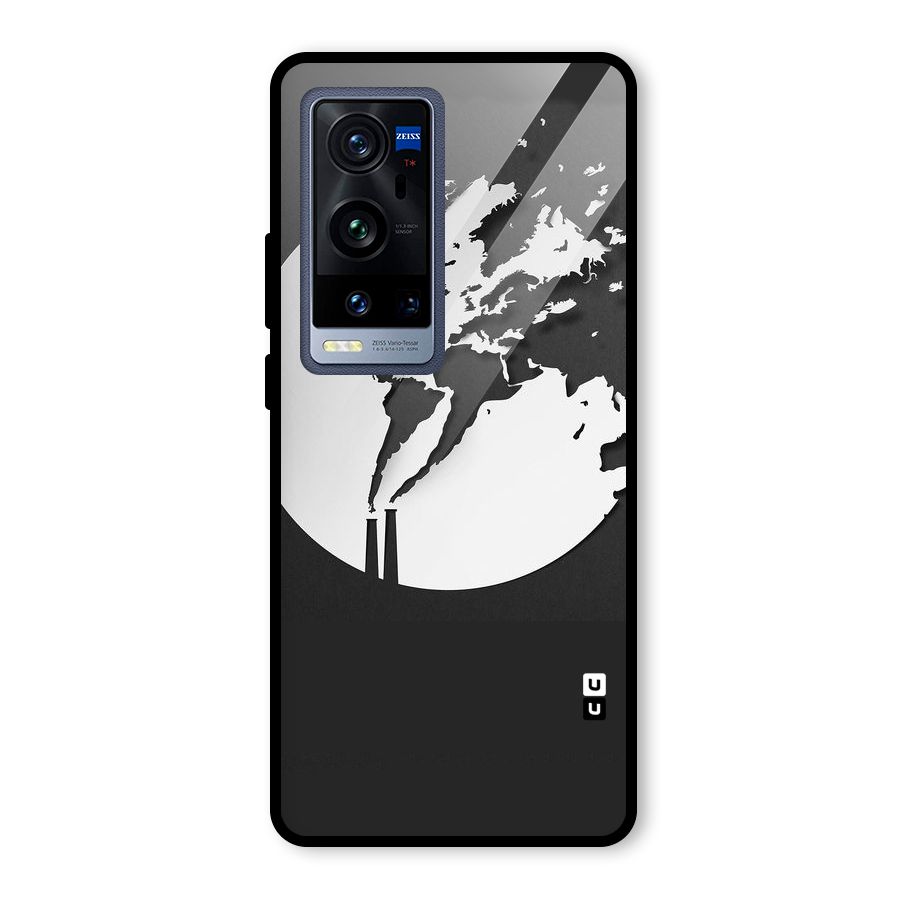 Disorted Design Black Glass Back Case for Vivo X60 Pro Plus