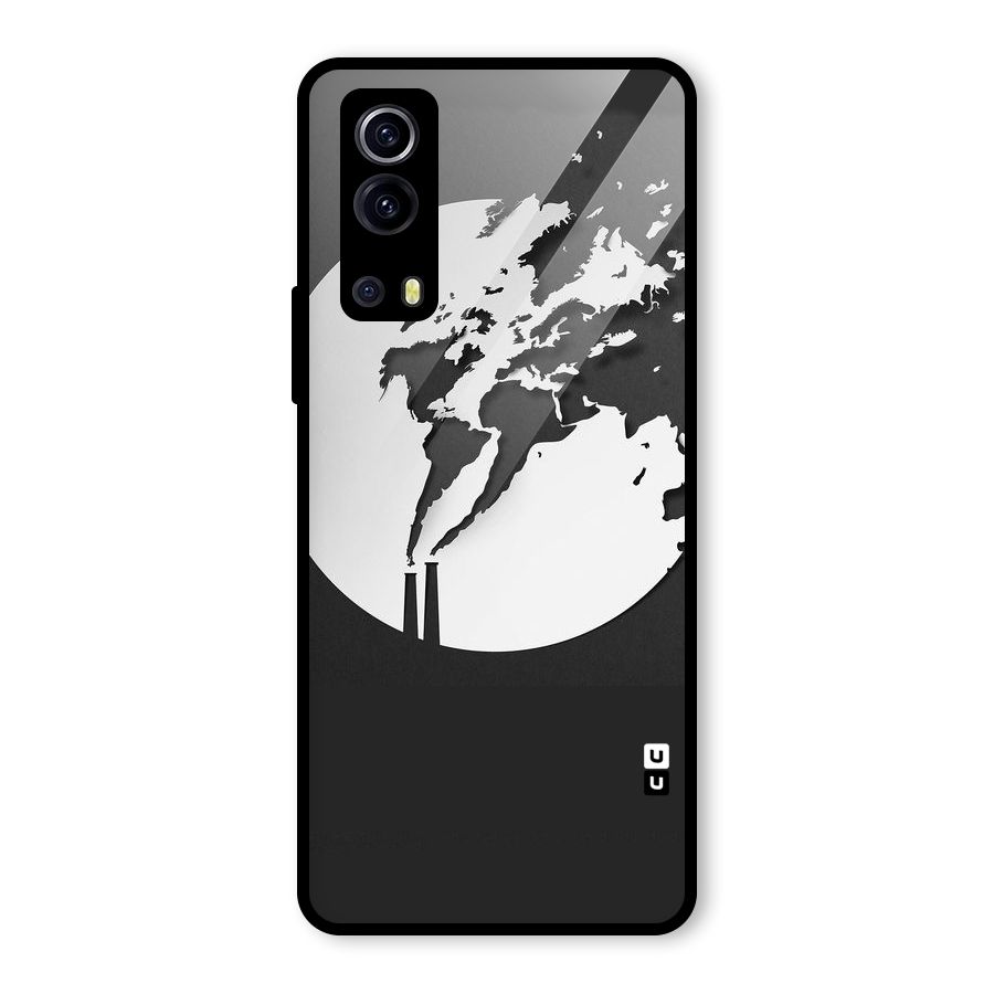 Disorted Design Black Glass Back Case for Vivo iQOO Z3