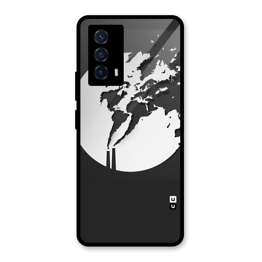 Disorted Design Black Glass Back Case for Vivo iQOO Z5