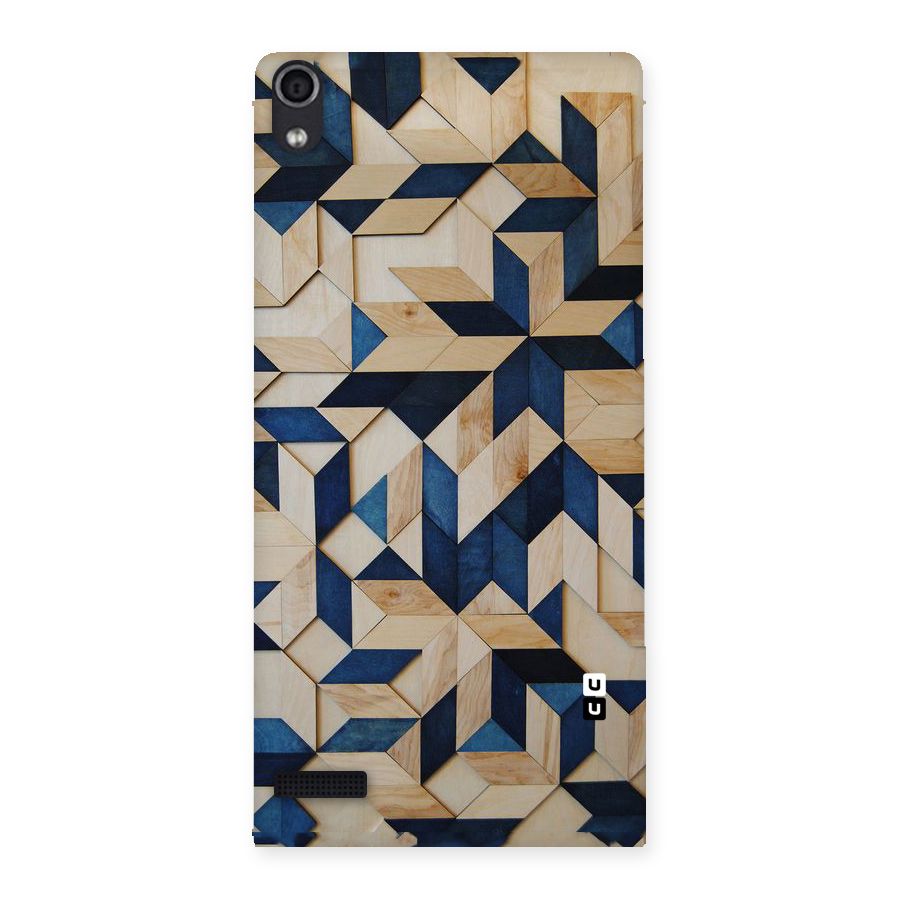 Disorted Wood Blue Back Case for Ascend P6