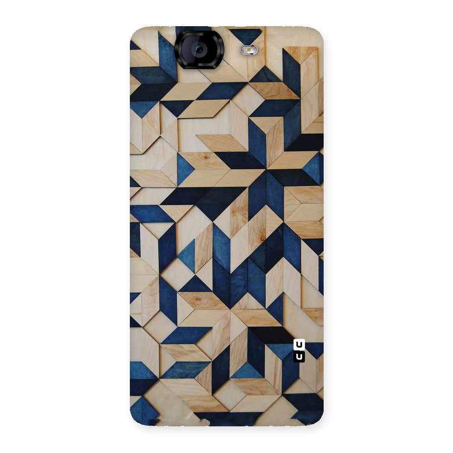 Disorted Wood Blue Back Case for Canvas Knight A350