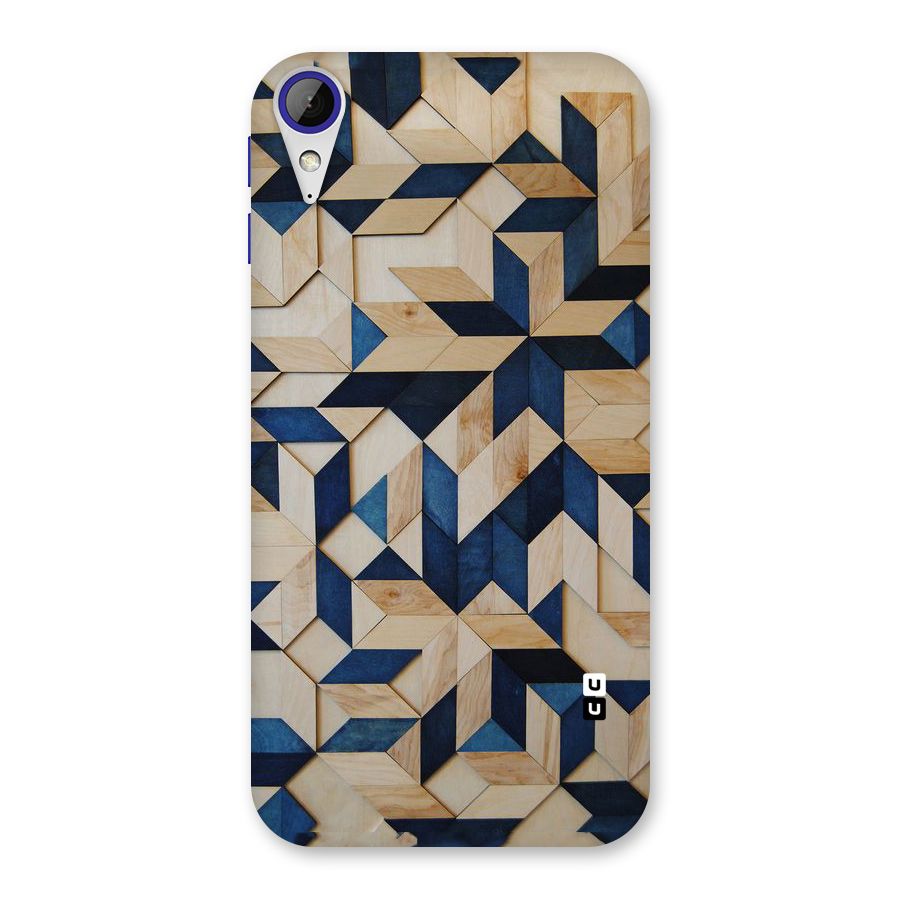 Disorted Wood Blue Back Case for Desire 830