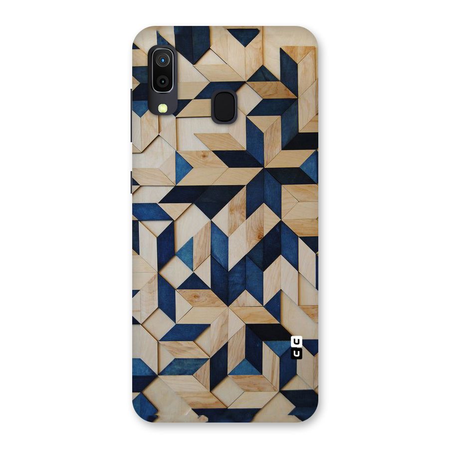 Disorted Wood Blue Back Case for Galaxy A20