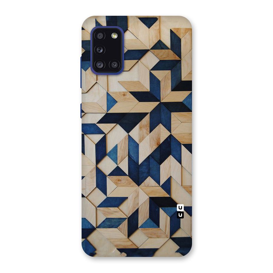 Disorted Wood Blue Back Case for Galaxy A31