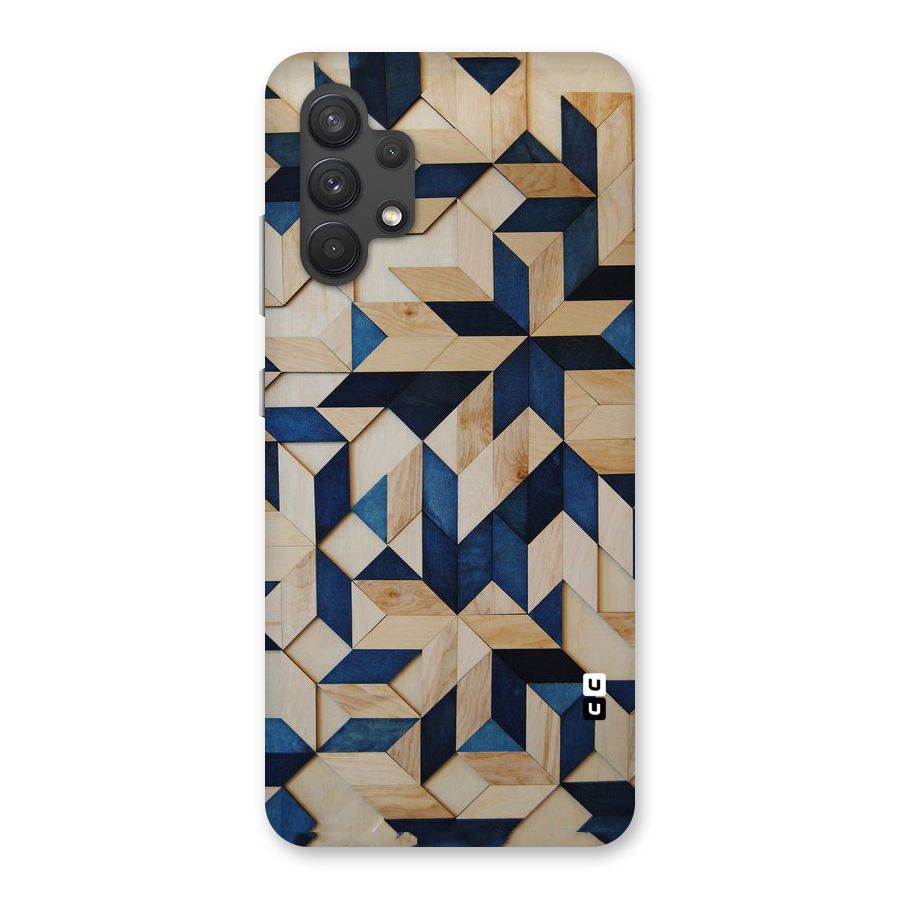 Disorted Wood Blue Back Case for Galaxy A32