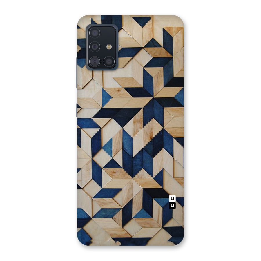 Disorted Wood Blue Back Case for Galaxy A51