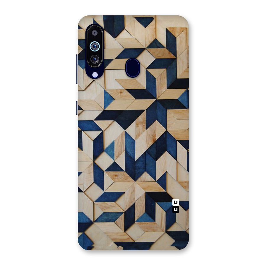 Disorted Wood Blue Back Case for Galaxy A60