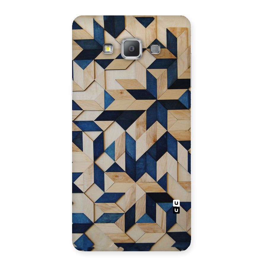 Disorted Wood Blue Back Case for Galaxy A7