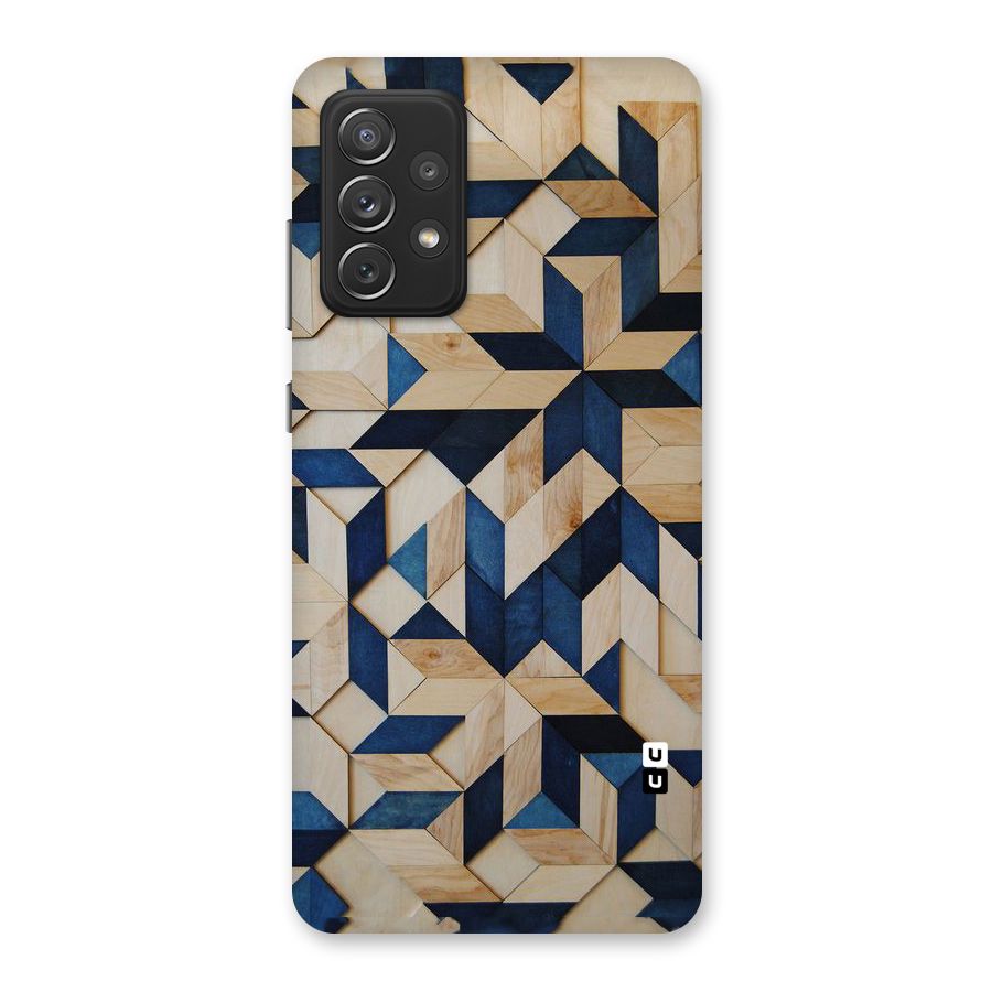 Disorted Wood Blue Back Case for Galaxy A72