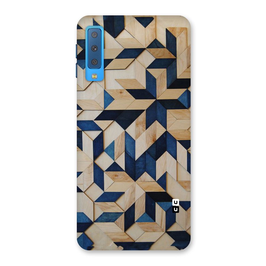 Disorted Wood Blue Back Case for Galaxy A7 (2018)