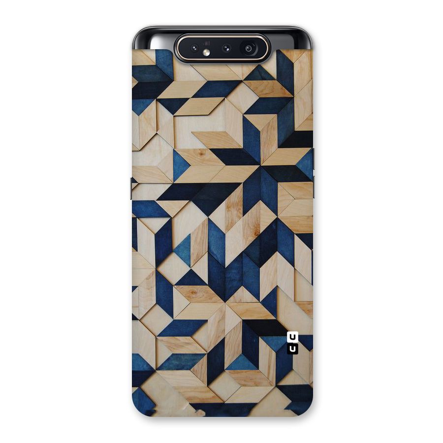 Disorted Wood Blue Back Case for Galaxy A80