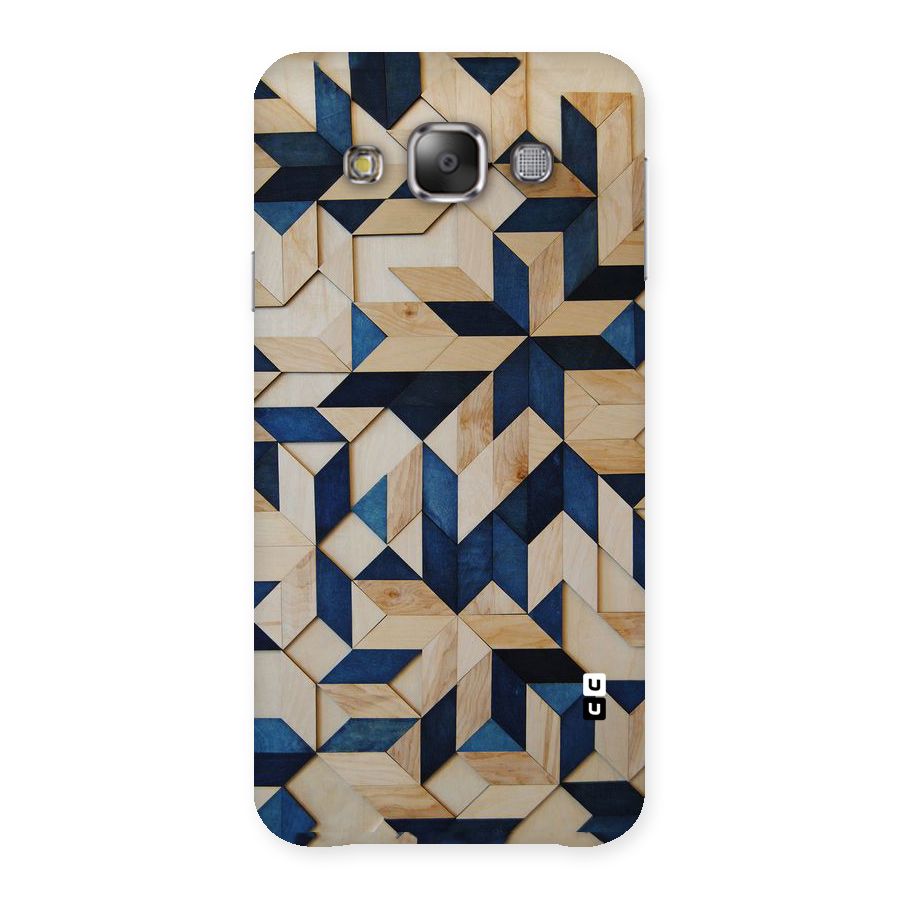Disorted Wood Blue Back Case for Galaxy E7