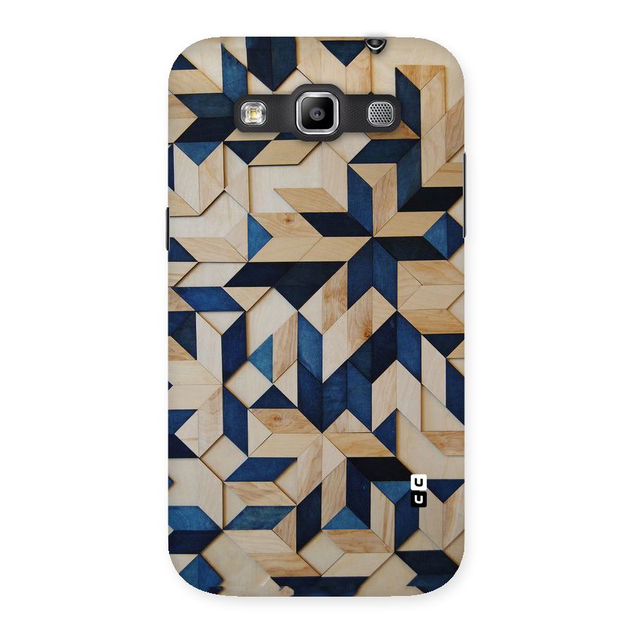 Disorted Wood Blue Back Case for Galaxy Grand Quattro