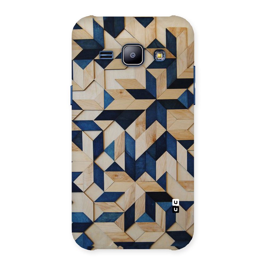 Disorted Wood Blue Back Case for Galaxy J1