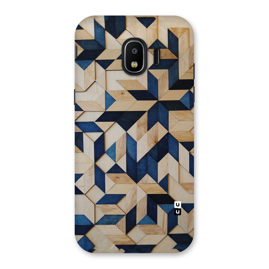Disorted Wood Blue Back Case for Galaxy J2 Pro 2018
