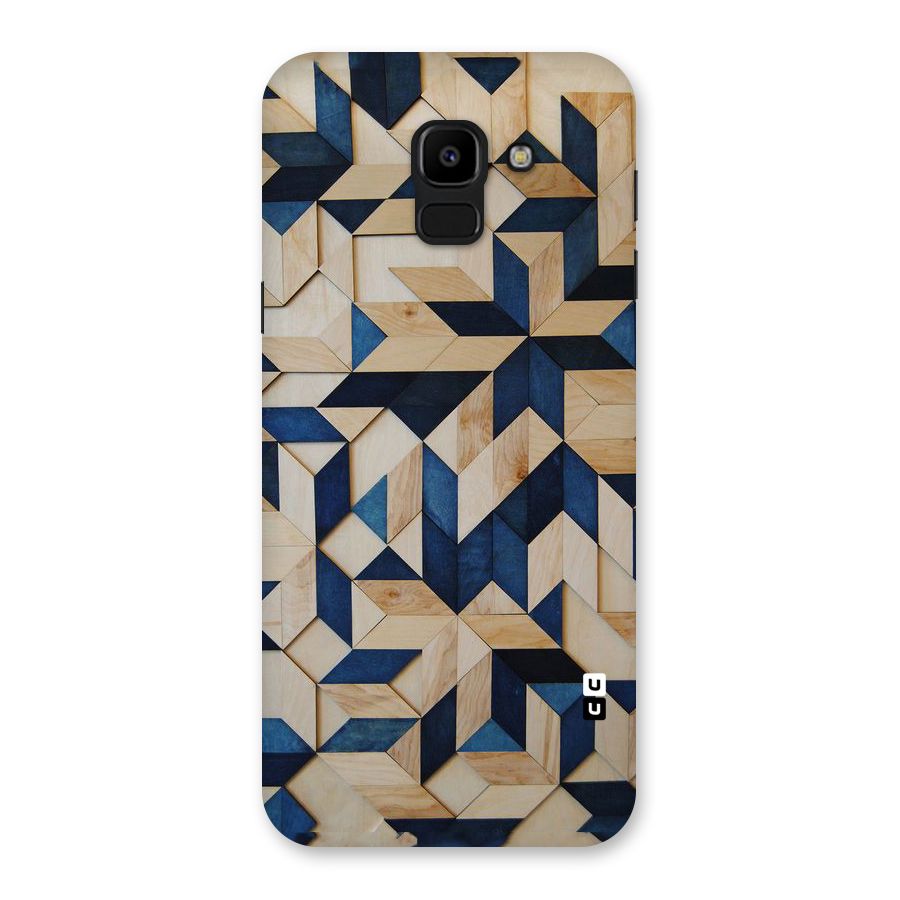 Disorted Wood Blue Back Case for Galaxy J6