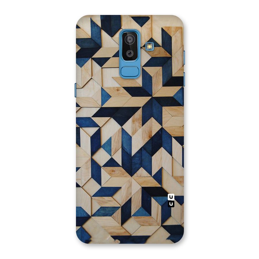 Disorted Wood Blue Back Case for Galaxy J8